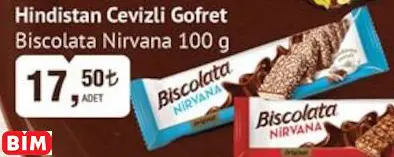 BİSCOLATA NİRVANA HİNDİSTAN CEVİZLİ GOFRET